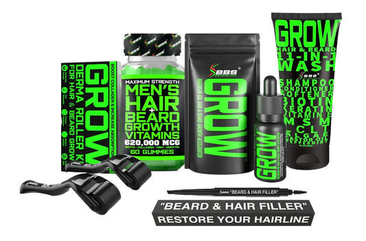 GROW® Hair Growth Kit (FREE “BEARD & HAIR FILLER”)